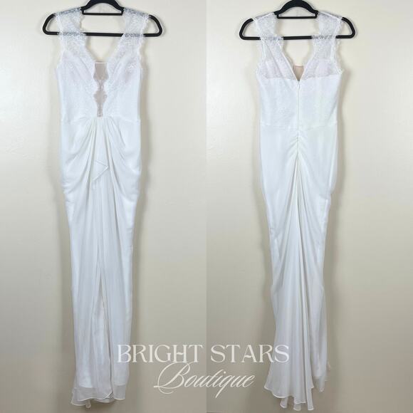 Rare Maxi Dress ALT Color ASO Elena Gilbert Vampire Diaries White Lace Bridal - Picture 5 of 8
